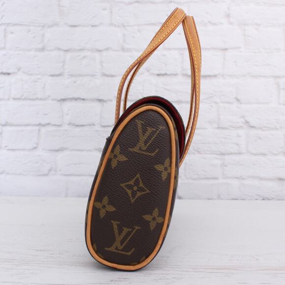 Louis Vuitton Sonatine Monogram Leather Satchel Handbag Brown - Picture 7 of 12